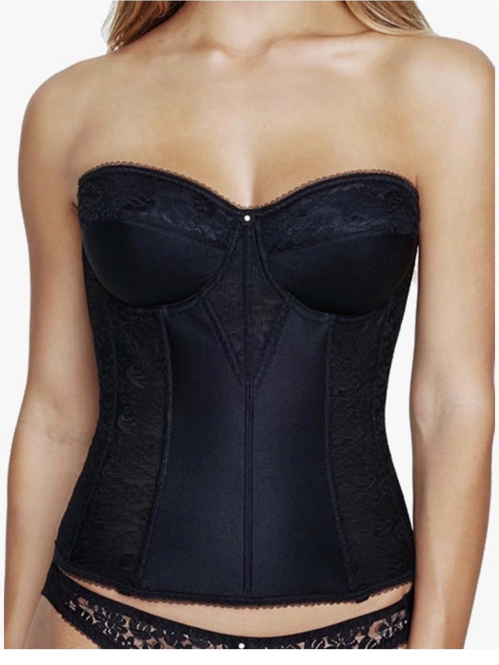 NWT Dominique Colette Shaping Support Strapless Longline Corset Bridal Bra 42D